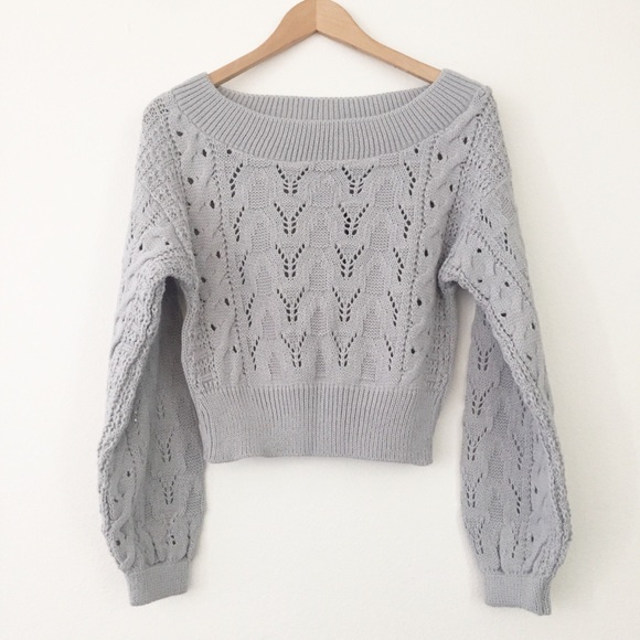 Nasty Gal Sweaters - Nasty Gal Cropped Cable Knit Sweater Small NWT